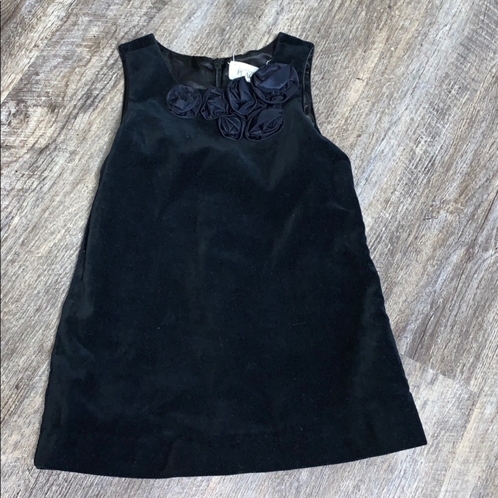Little girls 18m black velvet dress
